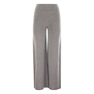 VANISE Women's Knit Wide-Leg Cropped Pants Women GREY